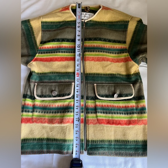 Mulberry Street Fleece Jacket Women’s S Striped Multicolor Zip Nordic Sweatshirt - Picture 11 of 12